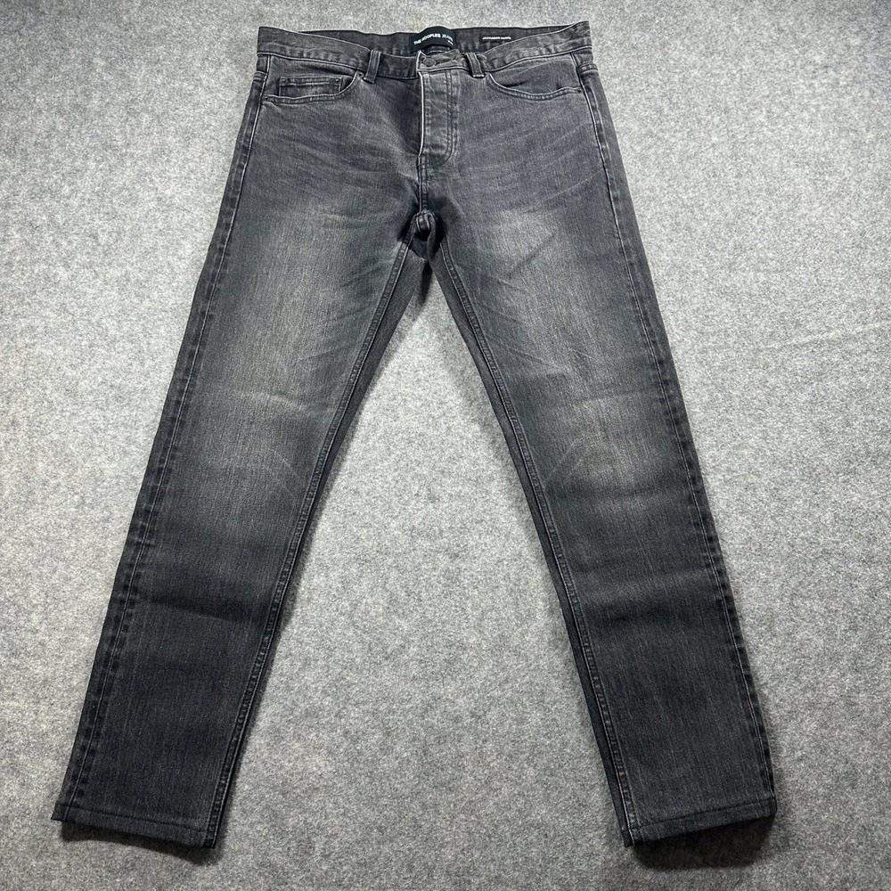 The Kooples Jeans 30 (fits 32x27) Faded Black Japanese Denim Slim Selvedge